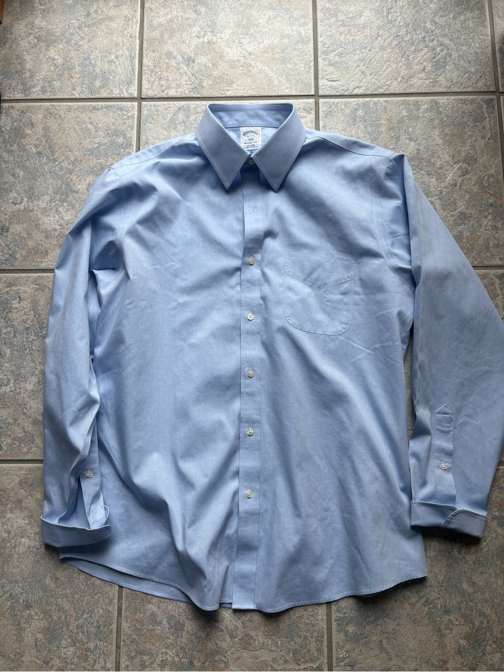 Y2K BROOKS BROTHERS BLUE BUTTON UP SHIRT